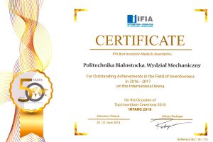 Certyfikat INTARG 2018