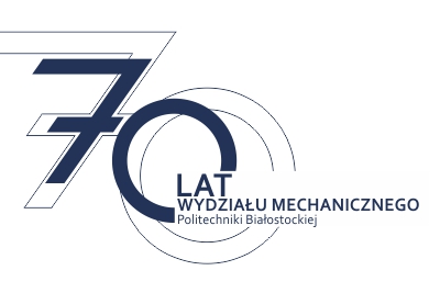 Logotyp wydarzenia 70 lat Wydziału Mechanicznego