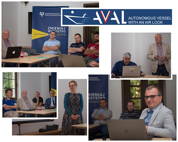 kolaż zdjęć ze spotkania projektu AVAL