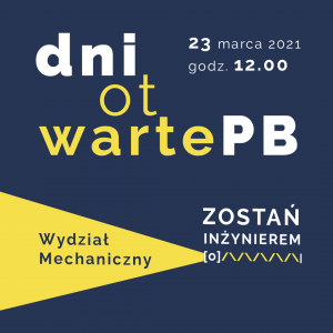 Grafika zapraszająca na dni otwarte PB