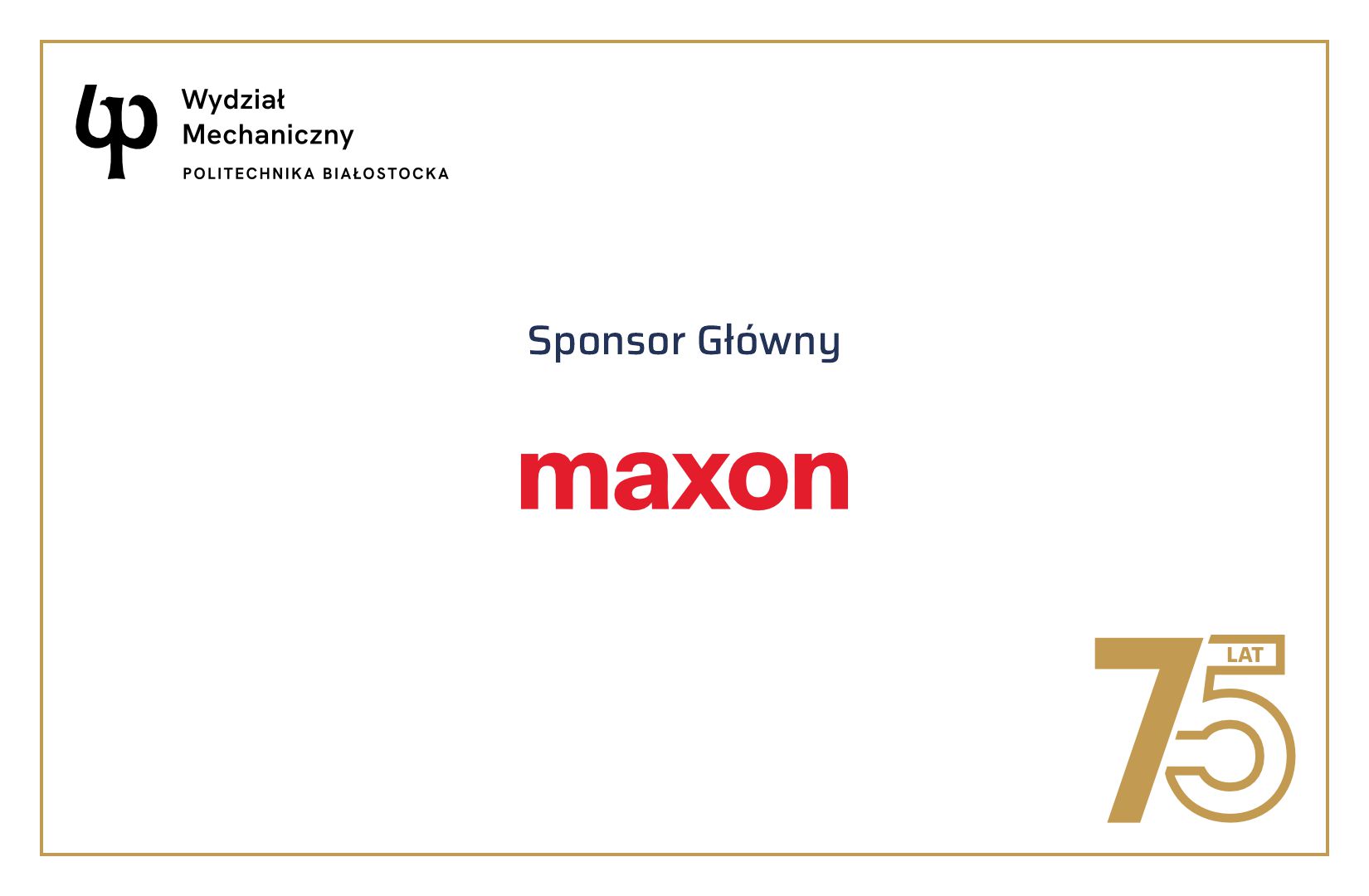 Grafika z logo firmy informująca o sponsoringu wydarzenia