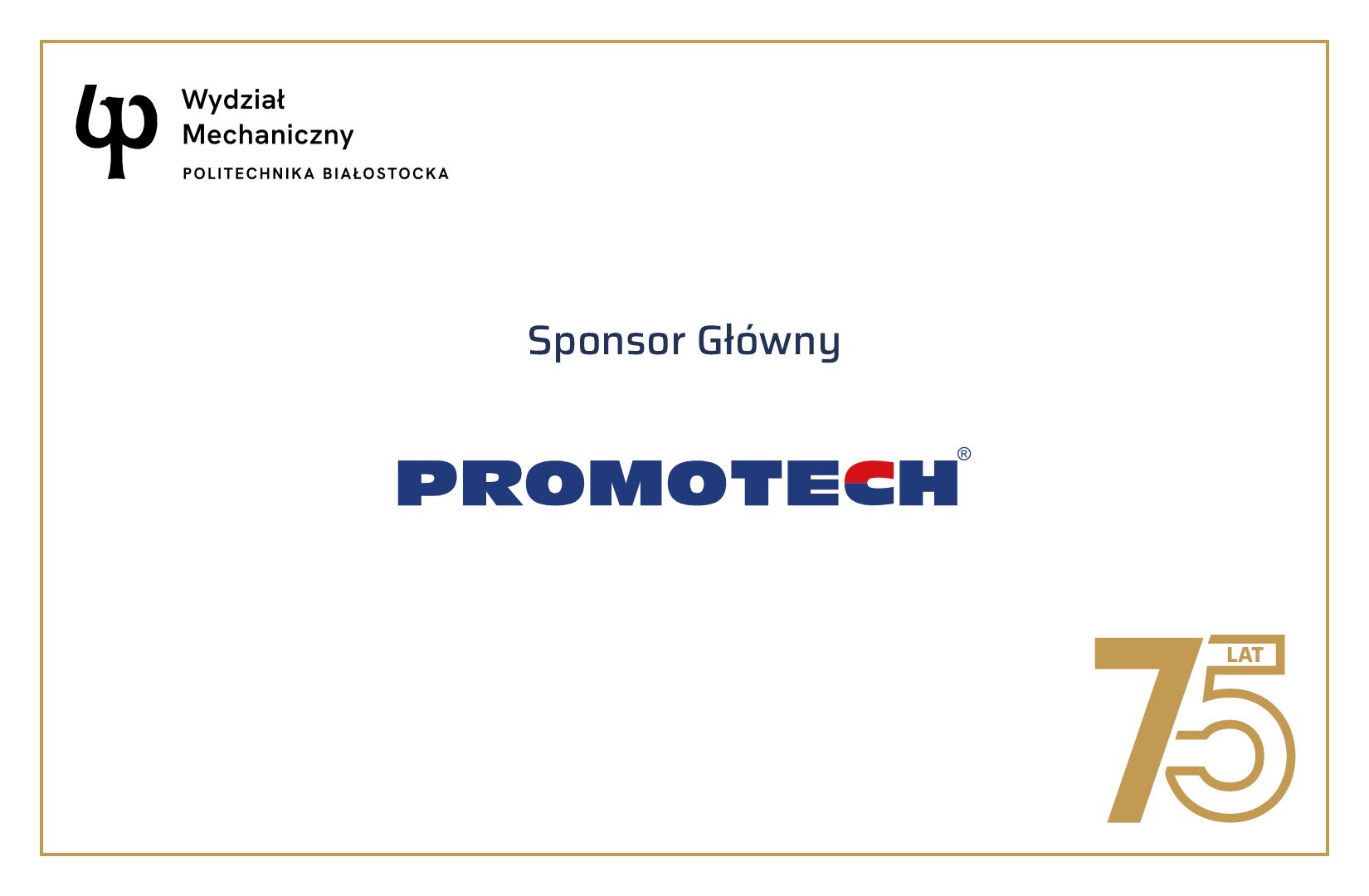 Grafika z logo firmy informująca o sponsoringu wydarzenia