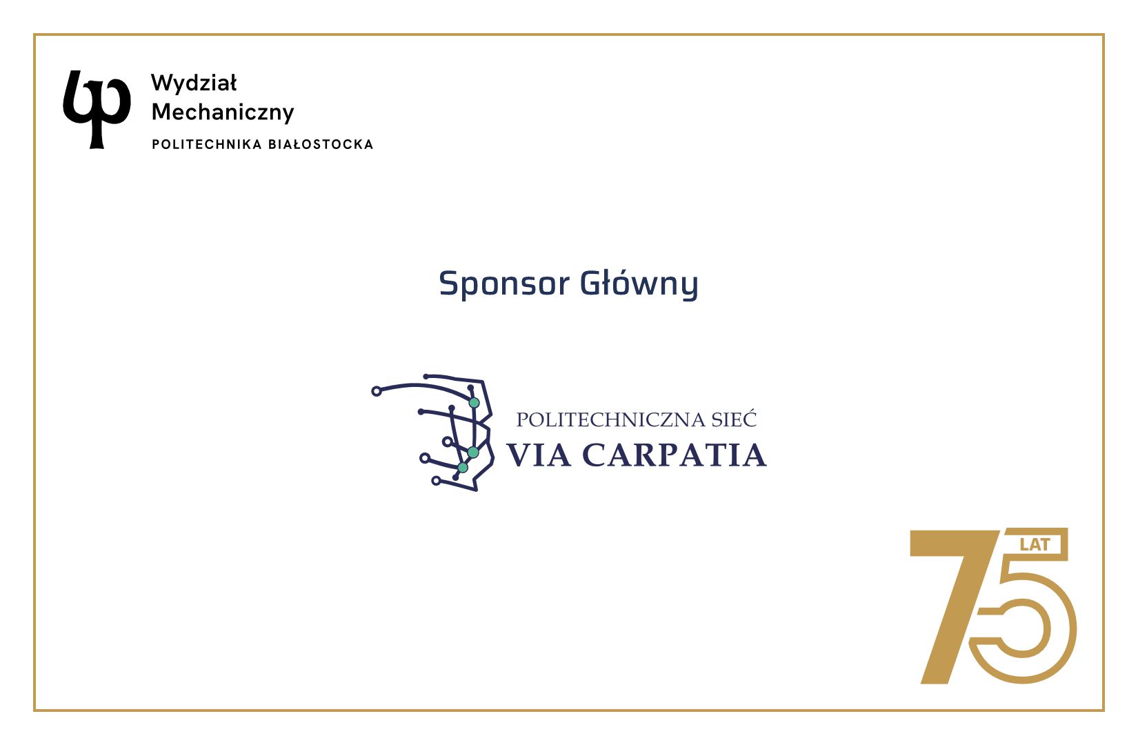 Grafika z logo firmy informująca o sponsoringu wydarzenia