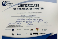 2024 09 05 Certyfikat uzyskany podczas International Young Researchers Conference 