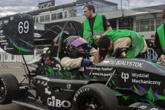 Studenci Cerber Motorsport z bolidem na zawodach Formula Student Austria 2025