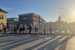 Doktoranci z Indii podczas zwiedzania Białegosotku