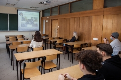 Licealiści Zespołu Szkół Ogólnokształcących i Zawodowych w Mońkach podczas wycieczki na Wydziale Mechanicznym